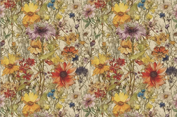 Decoupage Tissue Paper - Wildflowers in Abundance (50.8cm x 76.2cm)