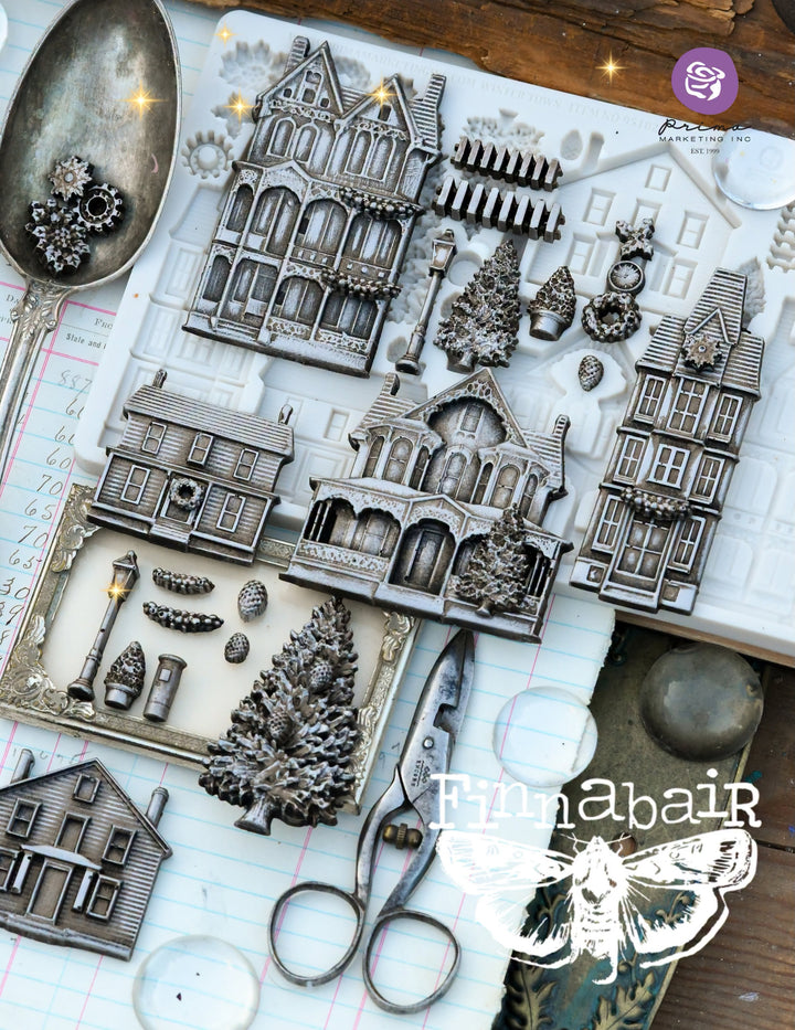NEW! Finnabair Mould - WINTER TOWN (5" x 8")