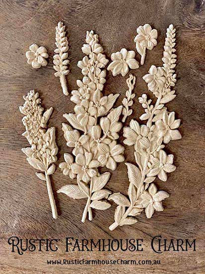 NEW! COUNTRY BLOSSOM Redesign Mould 5"x8" - Rustic Farmhouse Charm