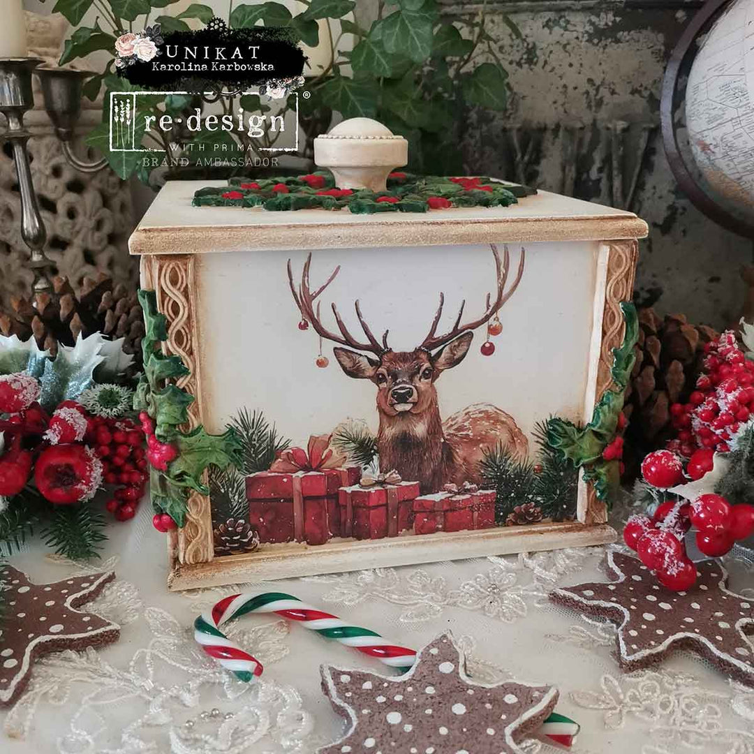 NEW! Redesign Middy Transfer - YULETIDE NOSTALGIA (4 sheets, each 21.59cm x 27.94cm) - Rustic Farmhouse Charm