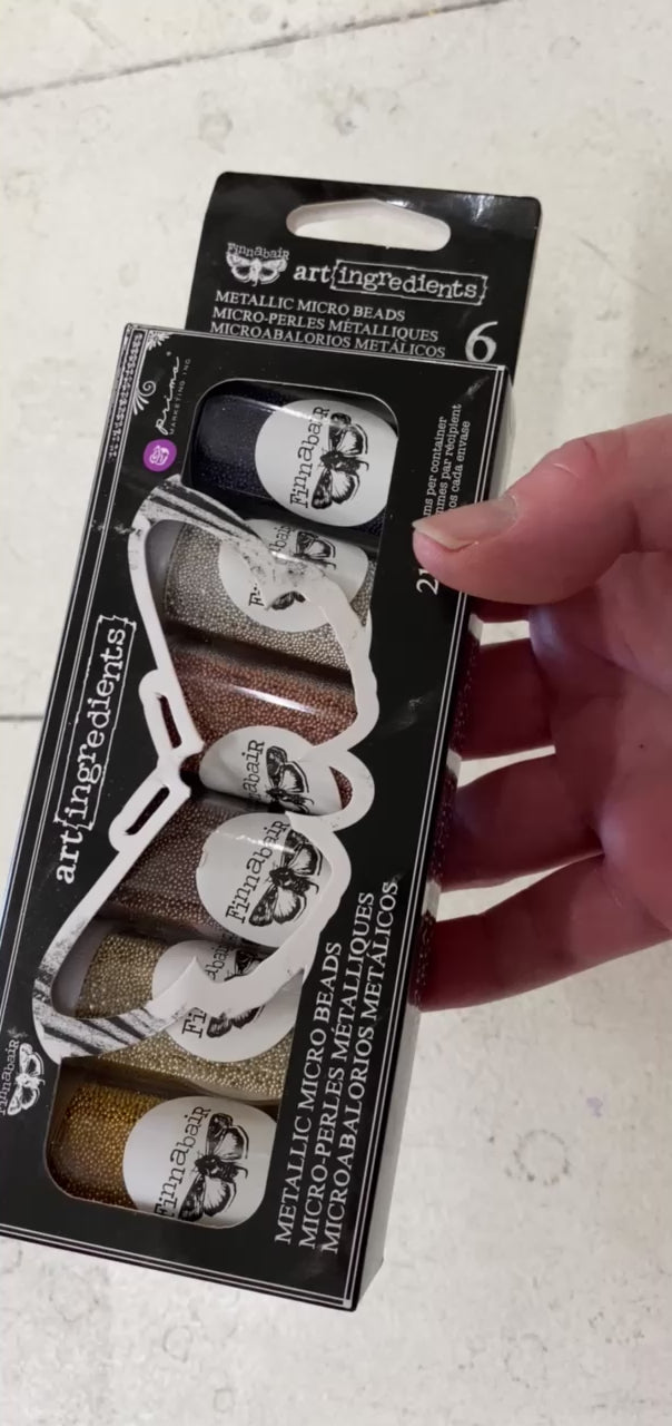 METALLIC Micro Beads Set of 6 (Art Ingredients)