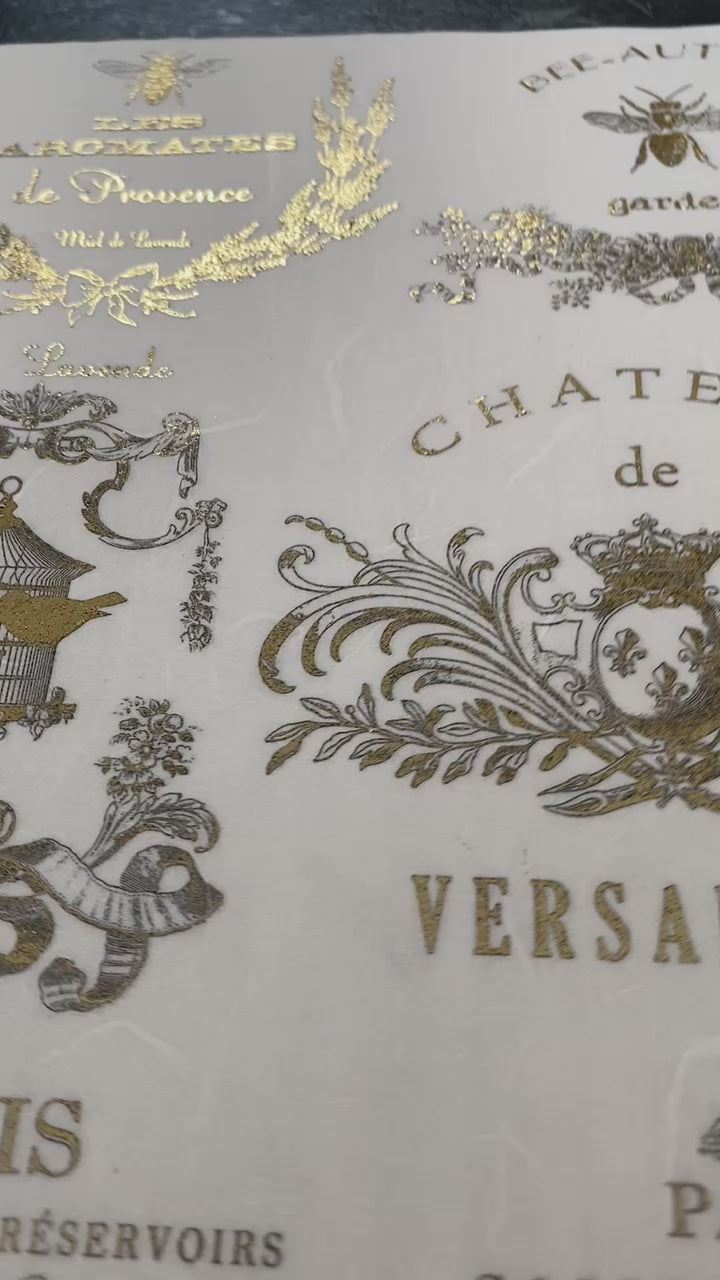 ABstudio Rice Paper Colour/Gold-Gilded - 1098 (A4)