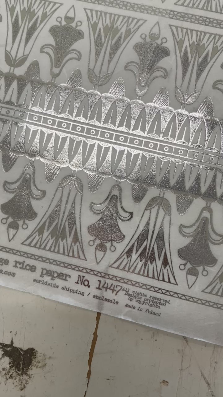 ABstudio Rice Paper Silver - Art Deco 1447 (A4)