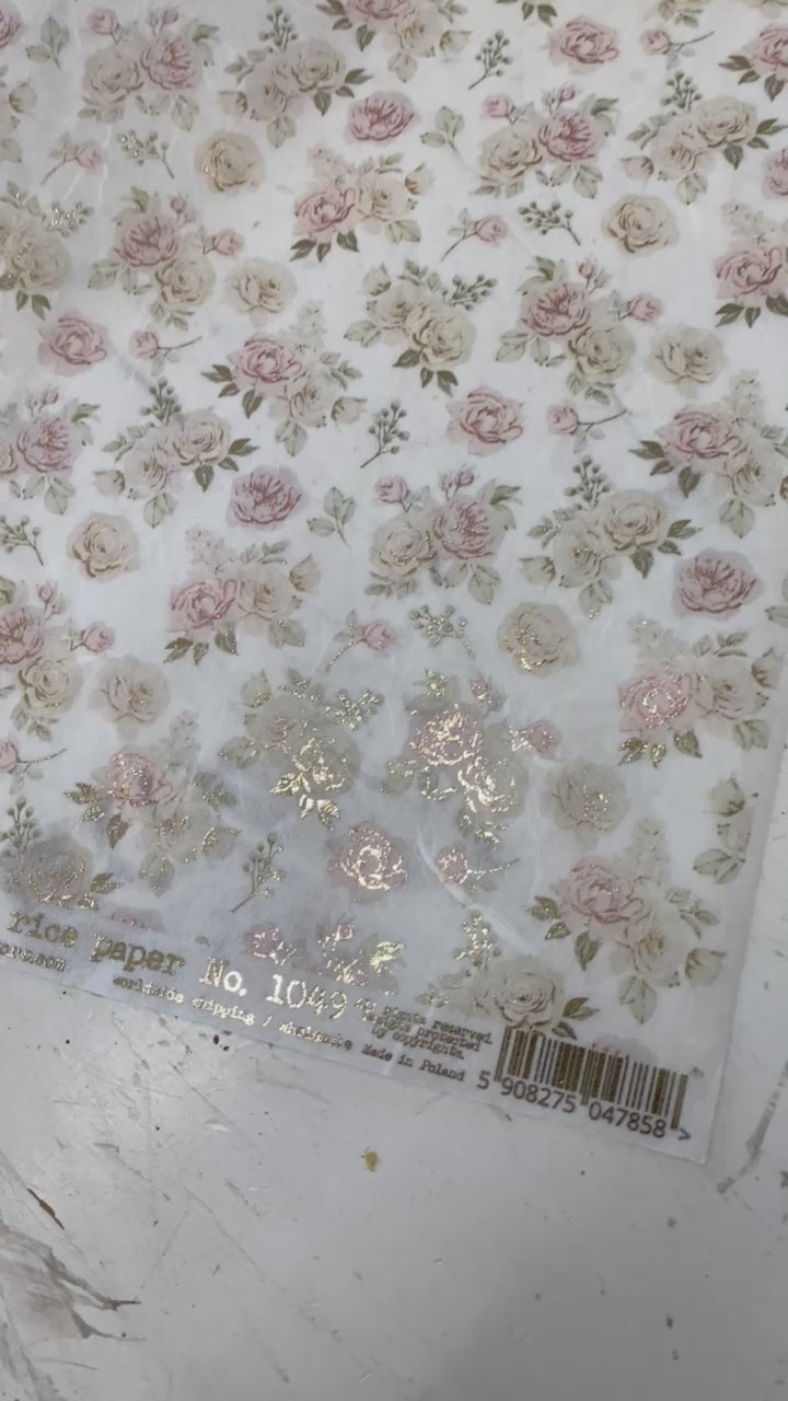 ABstudio Rice Paper Colour/Gold-Gilded - 1049 (A4)