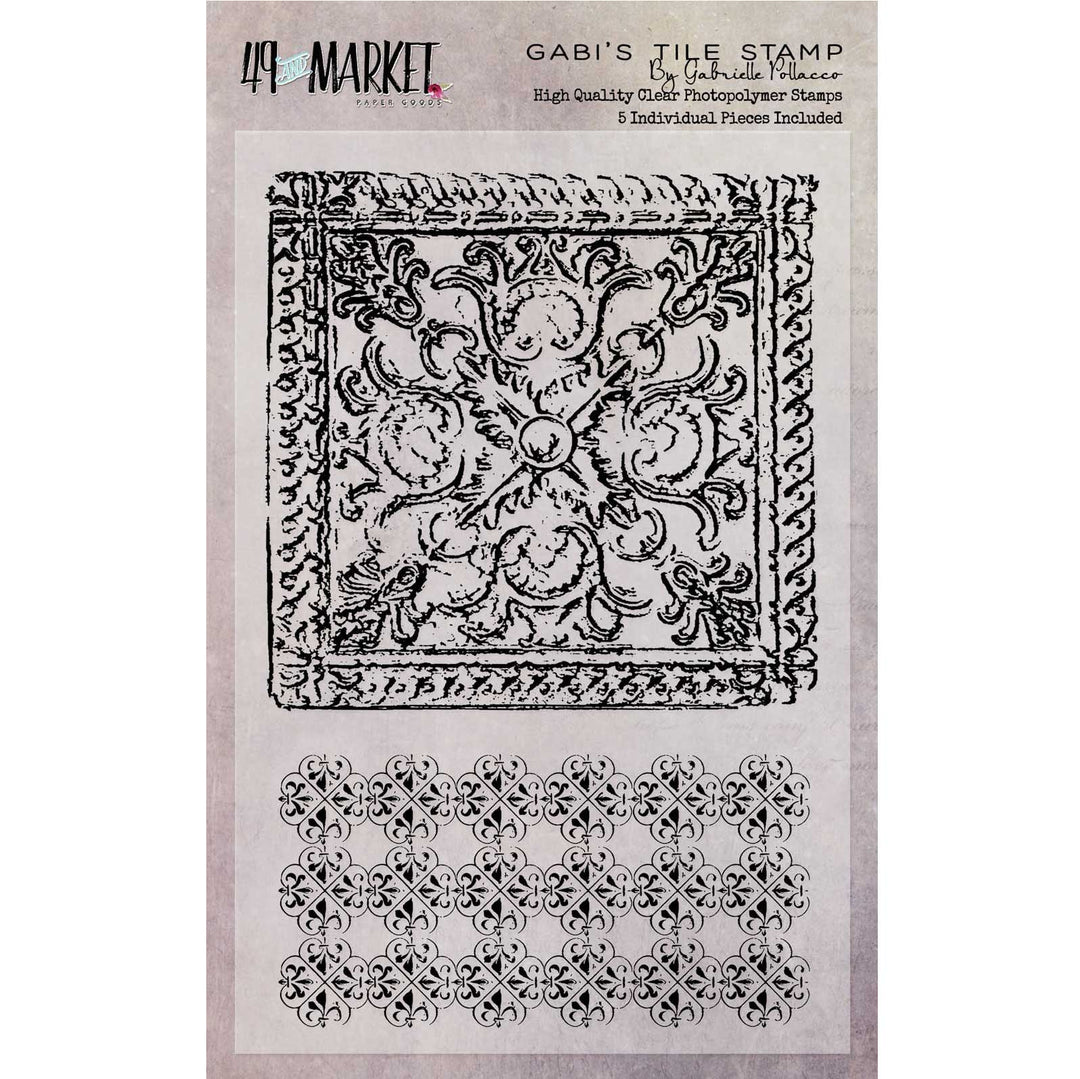 Gabi’s Tile Stamp Set 4"x6" - 49andMarket - Rustic Farmhouse Charm