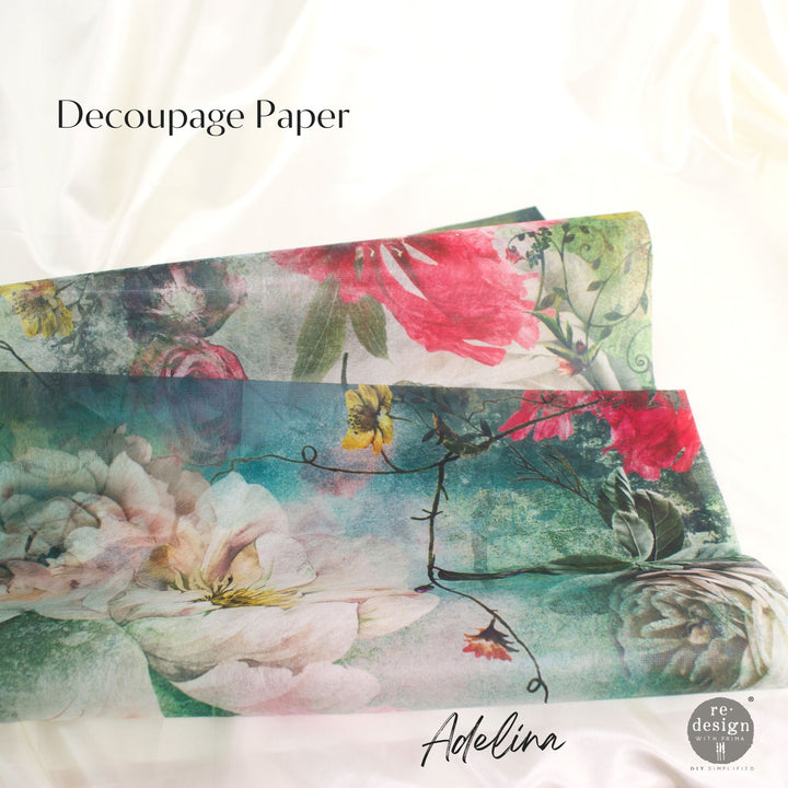 NEW! ADELINA Redesign Decoupage Tissue Paper 48.26cm x 76.2cm - Rustic Farmhouse Charm