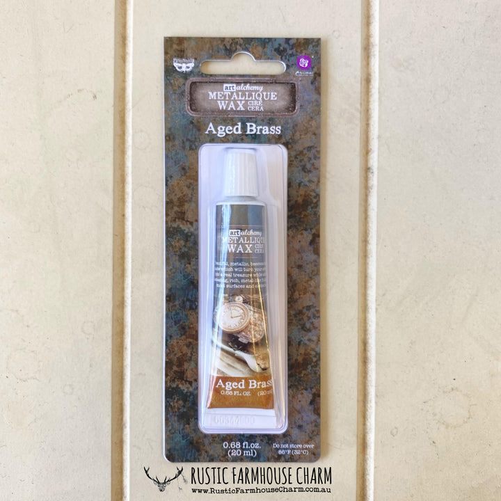 AGED BRASS Finnabair Metallique Wax (Art Alchemy) - Rustic Farmhouse Charm