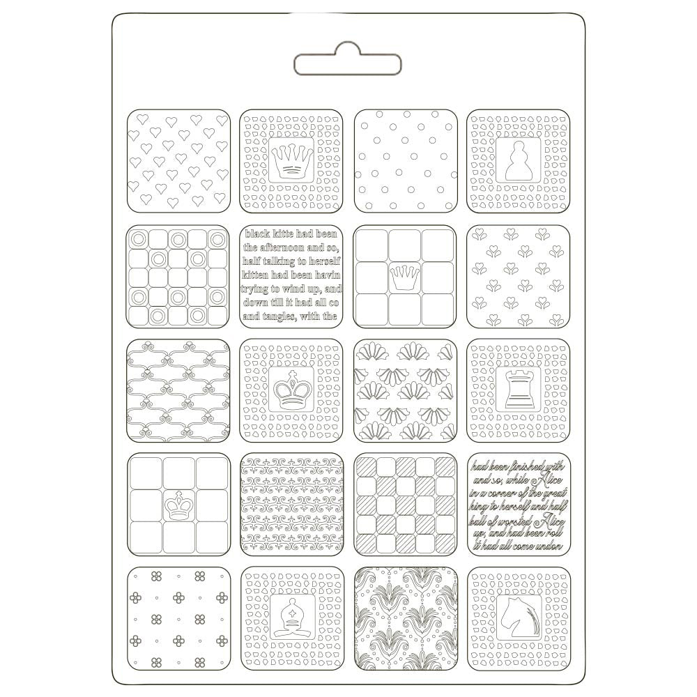 ALICE PATCHWORK Soft Texture Mould by Stamperia (A5) - Rustic Farmhouse Charm