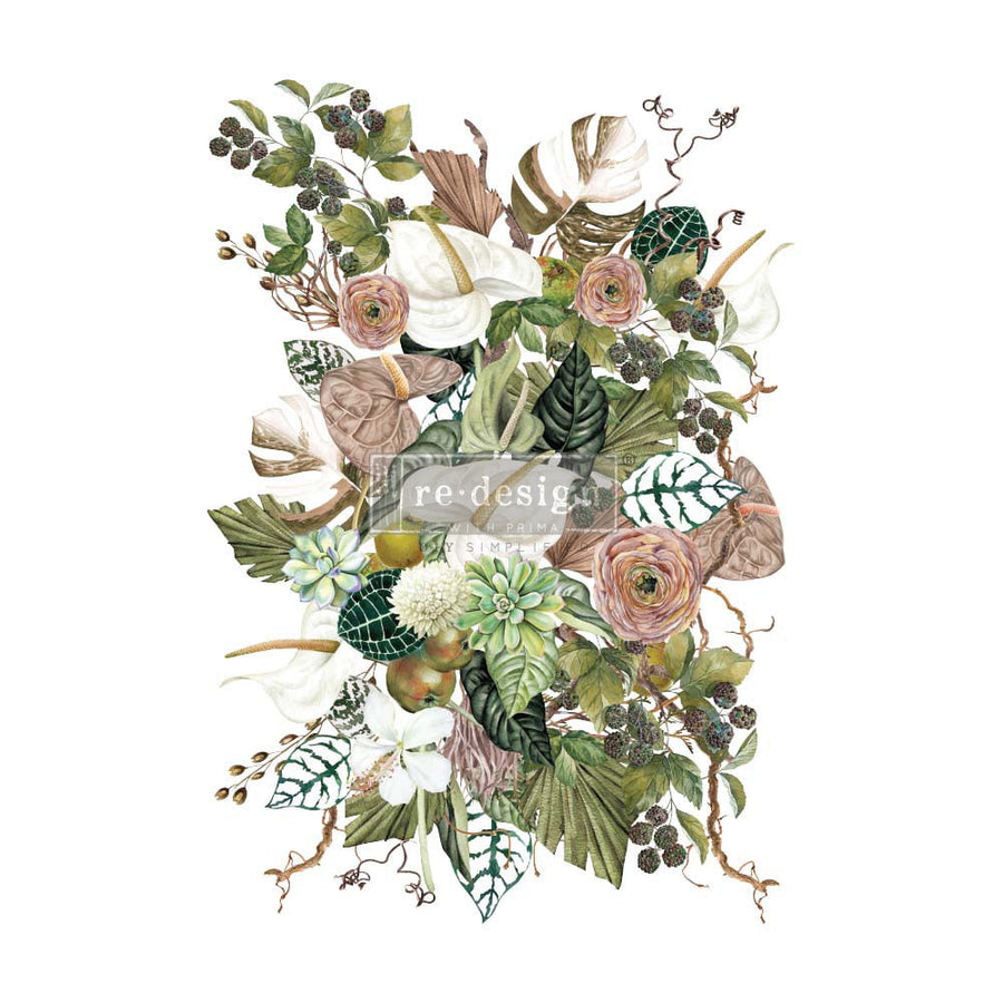 ANTHURIUM Redesign Transfer (60.96cm x 88.9cm) - Rustic Farmhouse Charm