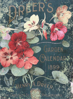 Decoupage Tissue Paper - Vintage Garden Calendar (43.18cm x 58.42cm) - Rustic Farmhouse Charm