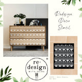 ART DECO Redesign Stencil 50.8cm x 40.64cm - Rustic Farmhouse Charm