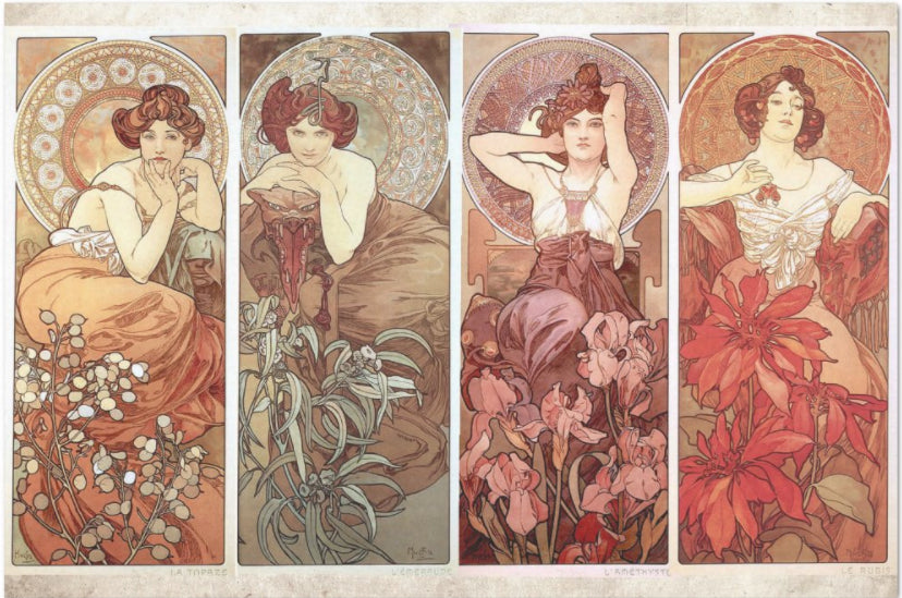 Decoupage Tissue Paper - Art Nouveau Ladies 1 (50.8cm x 76.2cm) - Rustic Farmhouse Charm