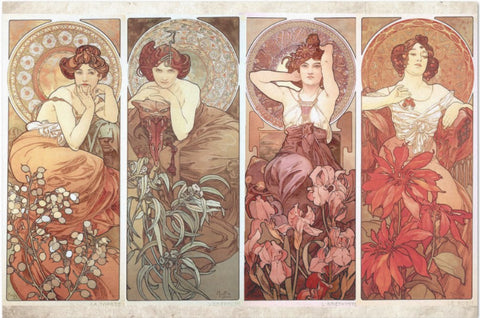 Decoupage Tissue Paper - Art Nouveau Ladies 1 (50.8cm x 76.2cm) - Rustic Farmhouse Charm