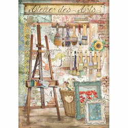 ATELIER EASEL Rice Paper by Stamperia (A4) - Rustic Farmhouse Charm