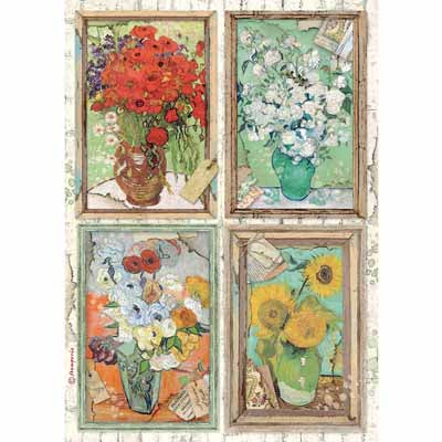 ATELIER VAN GOGH Rice Paper by Stamperia (A4) - Rustic Farmhouse Charm