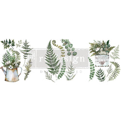 NEW! BOTANICAL SNIPPETS Redesign Transfer (3 sheets, each 21.59cm x 27.94cm) - Rustic Farmhouse Charm