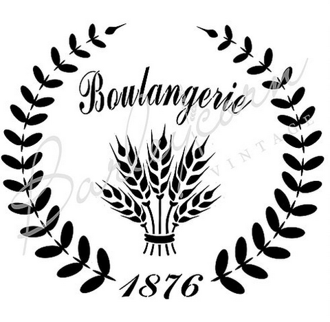The Boulangerie Stencil by Barleycorn Vintage - Rustic Farmhouse Charm