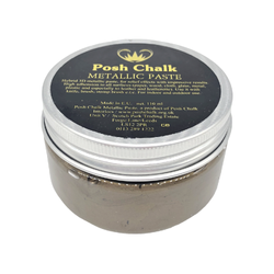 BROWN VAN DYKE Smooth Metallic Paste by Posh Chalk (110ml) - Rustic Farmhouse Charm
