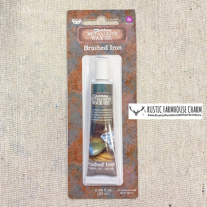 BRUSHED IRON Finnabair Metallique Wax (Art Alchemy) - Rustic Farmhouse Charm