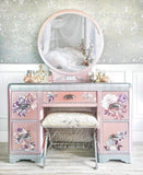 Redesign Transfer - BURGUNDY ROSE GARDEN (86.36cm x 58.42cm) - Rustic Farmhouse Charm