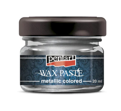 METALLIC GRAPHITE Coloured Wax Paste by Pentart 20ml - Rustic Farmhouse Charm
