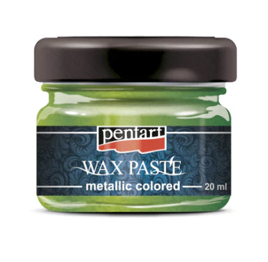 METALLIC GREEN Coloured Wax Paste by Pentart 20ml - Rustic Farmhouse Charm