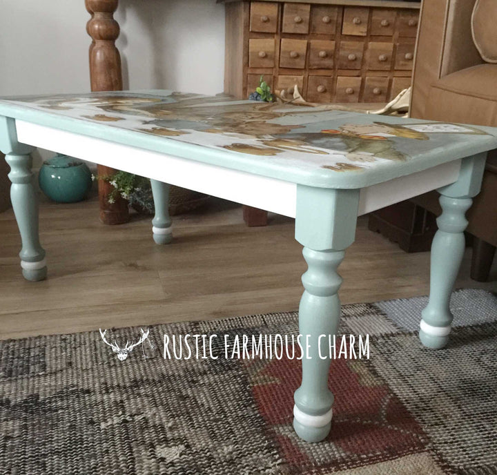 "Alice in Wonderland" Coffee Table - Rustic Farmhouse Charm