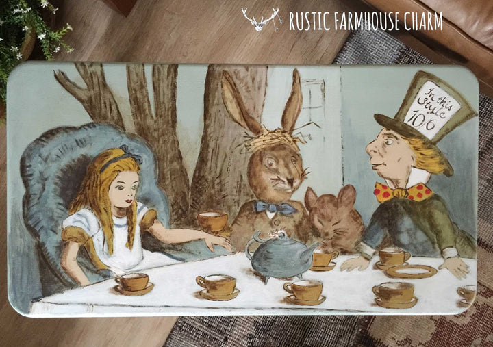"Alice in Wonderland" Coffee Table - Rustic Farmhouse Charm
