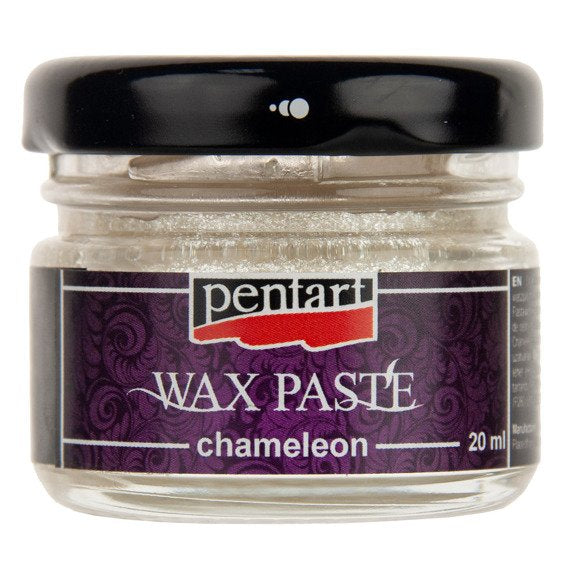 SPARKLING SILVER Chameleon Wax Paste by Pentart 20ml - Rustic Farmhouse Charm