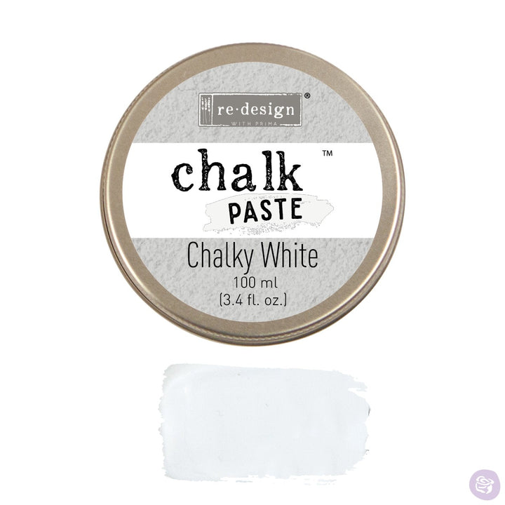 CHALKY WHITE Redesign Chalk Paste 100ml - Rustic Farmhouse Charm