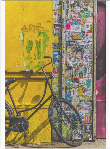 Decoupage Tissue Paper - City Graffiti Bicycle (43.18cm x 58.42cm) - Rustic Farmhouse Charm