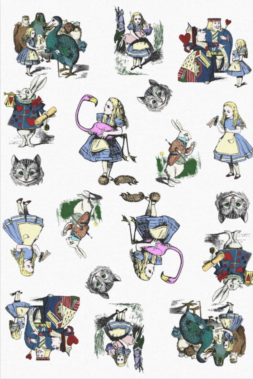 Decoupage Tissue Paper - Alice in Wonderland Characters 2 (50.8cm x 76.2cm) - Rustic Farmhouse Charm