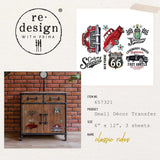 NEW! CLASSIC RIDES Redesign Transfer (3 sheets, each 15.24cm x 30.48cm) - Rustic Farmhouse Charm