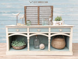 Coastal Sideboard with Arches - Rustic Farmhouse Charm
