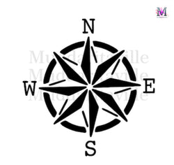 COMPASS ROSE Stencil by Muddaritaville 19.05cm x 19.81cm - Rustic Farmhouse Charm