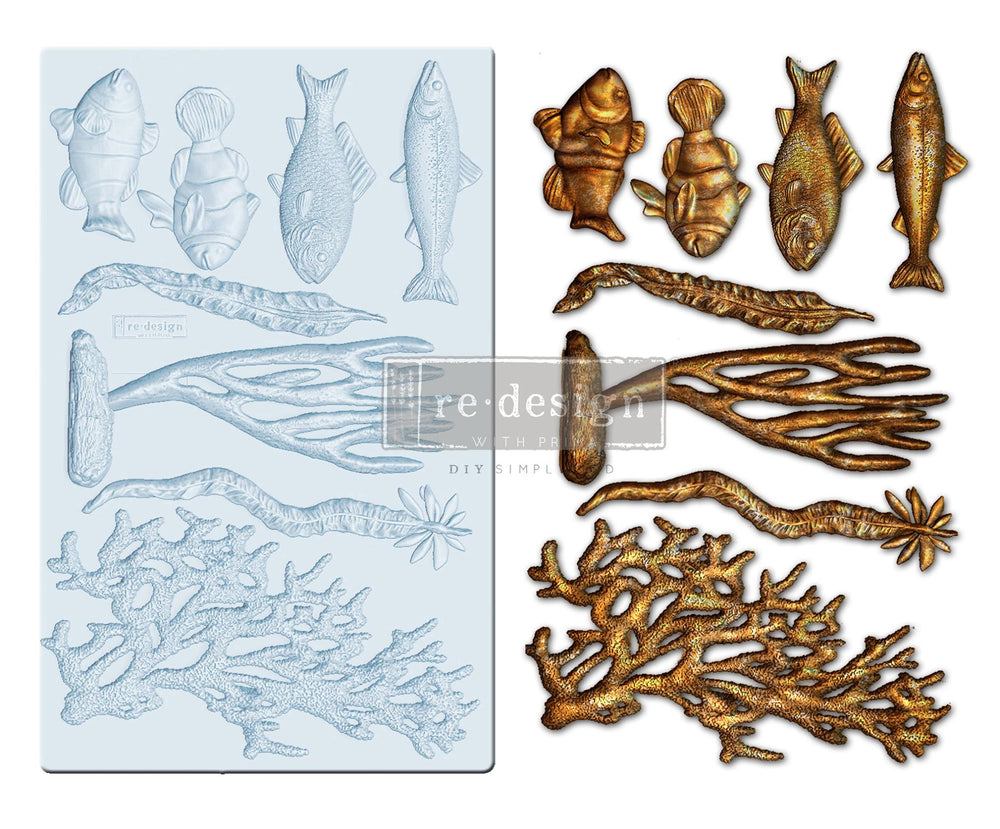 CORAL REEF Redesign Mould - Rustic Farmhouse Charm