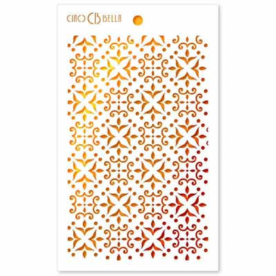 CORTONA Stencil by Ciao Bella (12.7cm x 20.32cm) - Rustic Farmhouse Charm