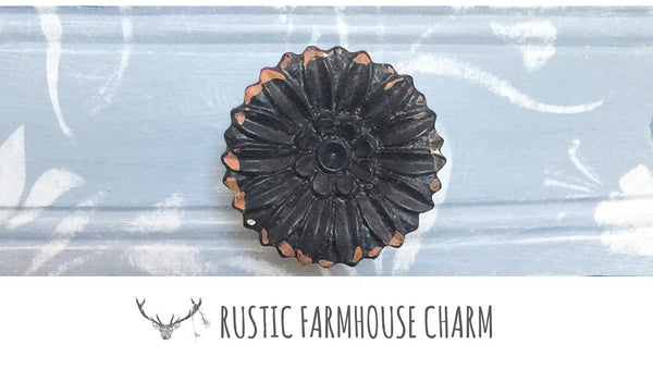 KNOB - Daisy Rustic Black - Rustic Farmhouse Charm