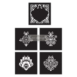 CECE DAMASK ELEMENTS Mix & Style Stencil Set by Redesign - Rustic Farmhouse Charm