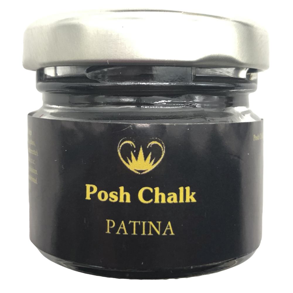 DARK BROWN (metallic) Patina Gilding Wax by Posh Chalk (30ml) - Rustic Farmhouse Charm