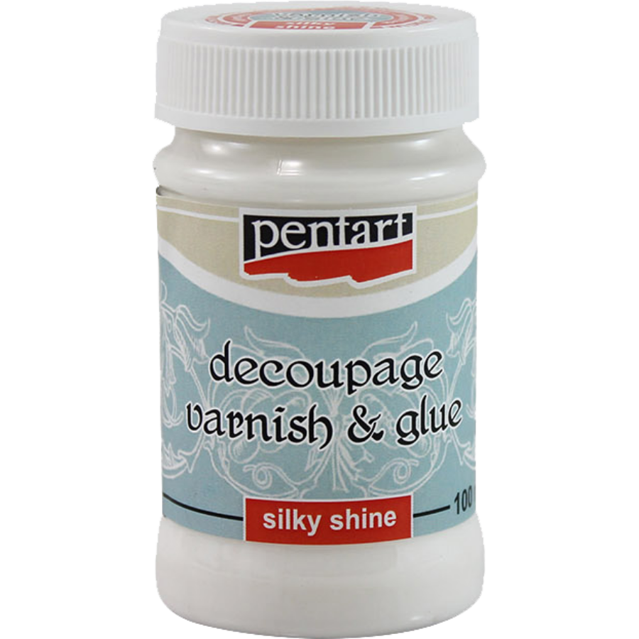 SILKY-SHINE Decoupage Varnish & Glue by Pentart - Rustic Farmhouse Charm