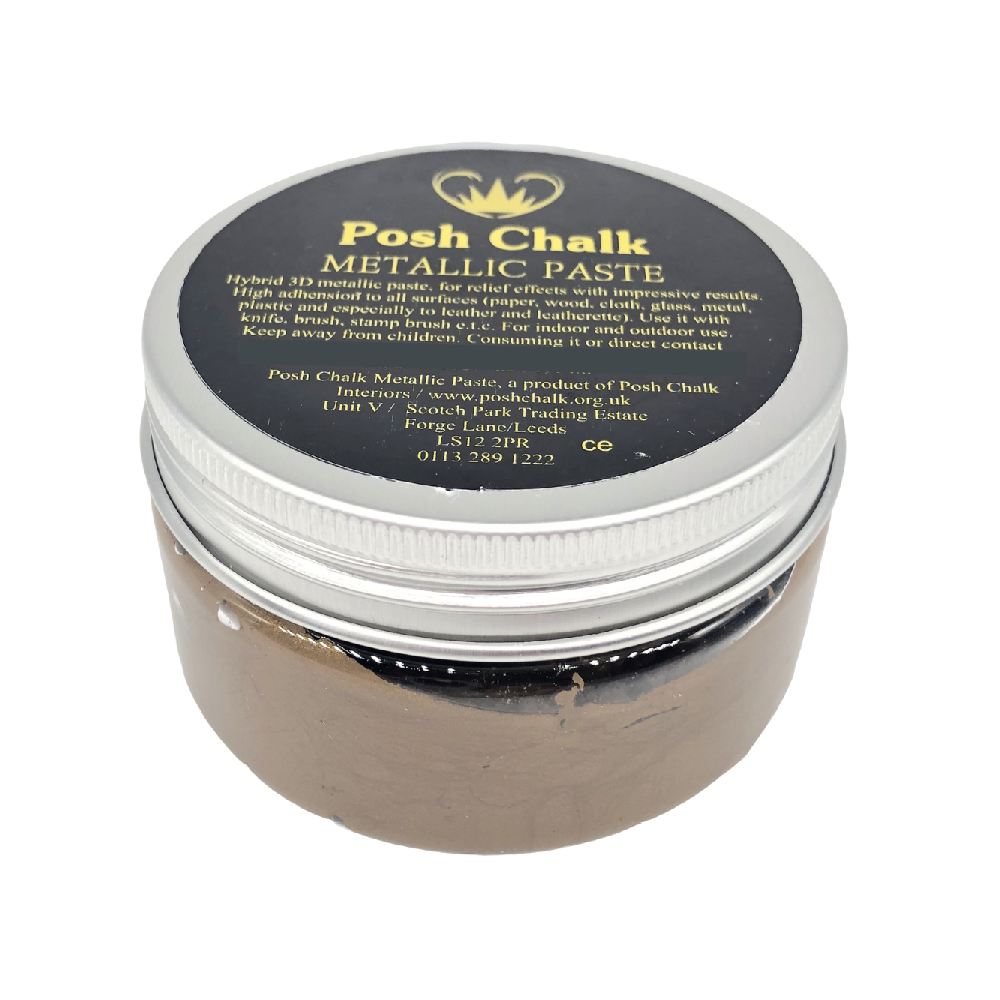 DEEP GOLD Smooth Metallic Paste by Posh Chalk (110ml) - Rustic Farmhouse Charm