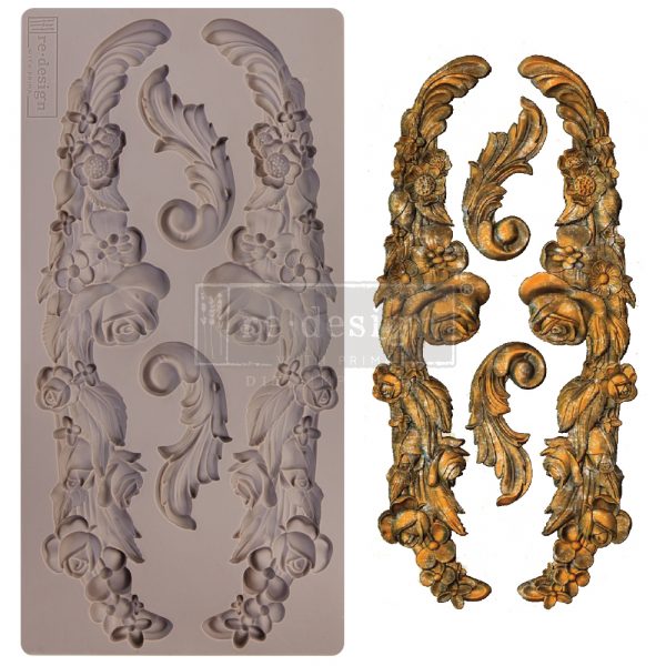 DELICATE FLORAL STRANDS Redesign Mould - Rustic Farmhouse Charm