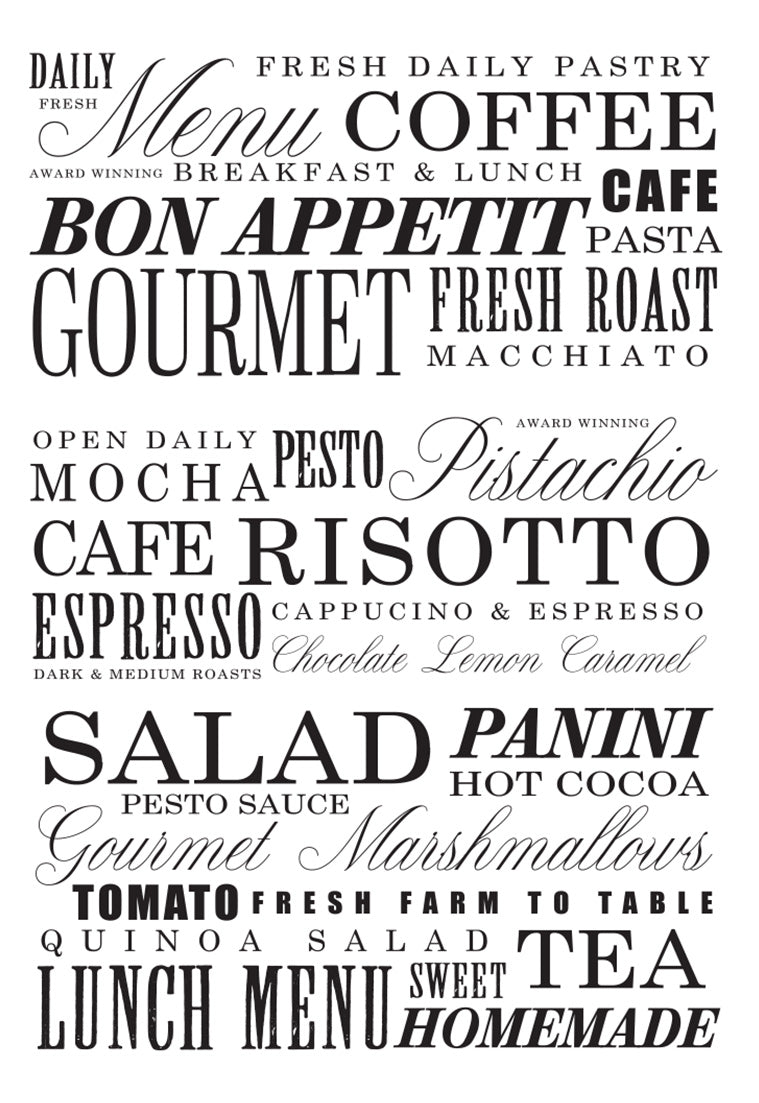 DELICIOUS MENU Redesign Transfer (58.42cm x 78.74cm) - Rustic Farmhouse Charm