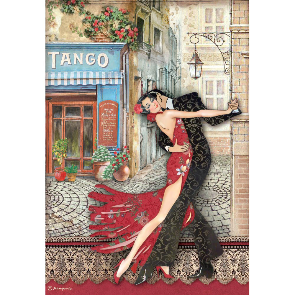 DESIRE TANGO Rice Paper by Stamperia (A4) - Rustic Farmhouse Charm