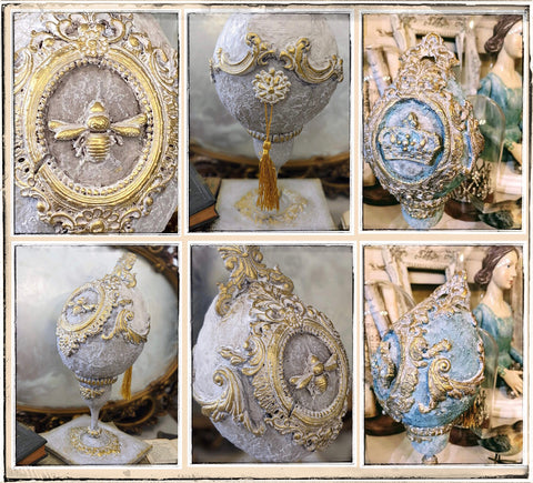 Workshop by My White Picket Fence: "FABERGE-INSPIRED EGG" - Rustic Farmhouse Charm