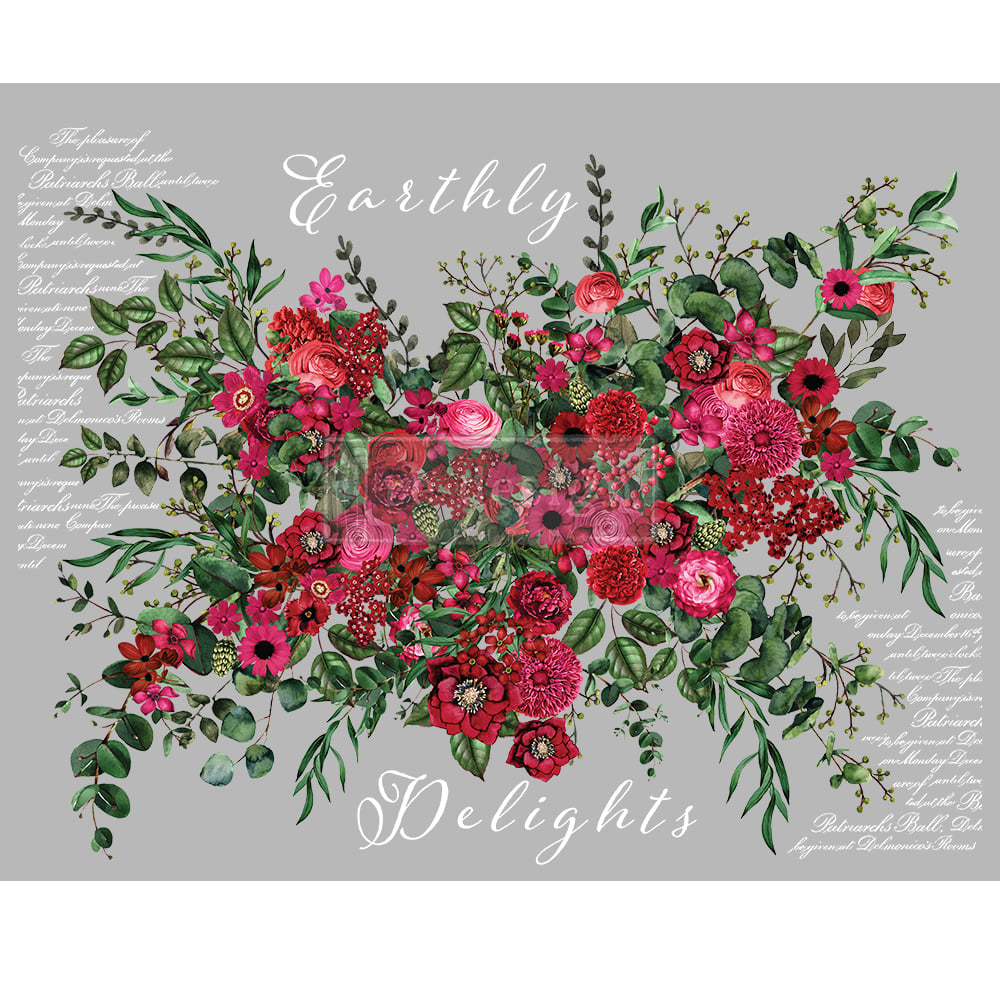 EARTHLY DELIGHTS Redesign Transfer (121.9cm x 88.9cm) - Rustic Farmhouse Charm