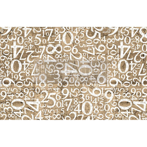 NEW! ENGRAVED NUMBERS Redesign Decoupage Tissue Paper 48.26cm x 76.2cm - Rustic Farmhouse Charm