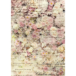 FLORAL & DREAM Redesign Rice Paper 29.2cm x 41.3cm - Rustic Farmhouse Charm