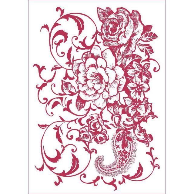 Stamperia Floral Clock plastic Stencil for Craft Projects